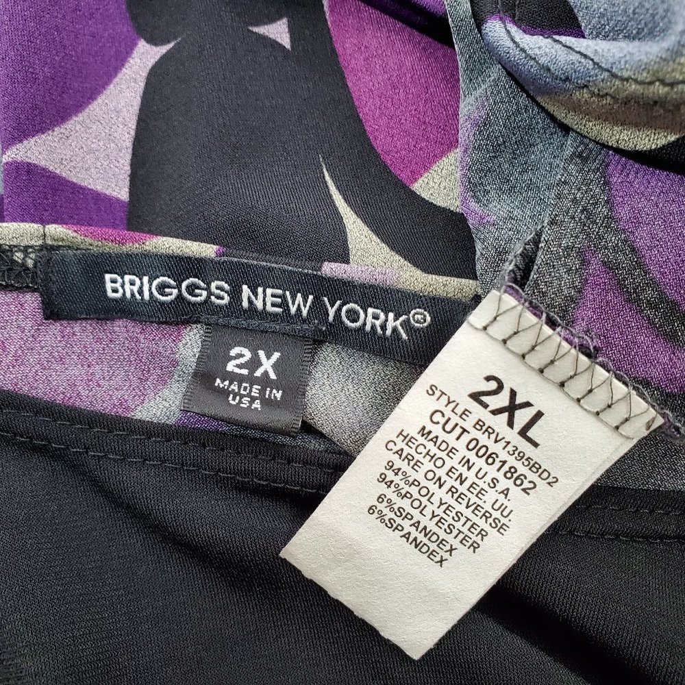 Briggs New York Womens Purple Top Plus Size 2X - Picture 5 of 6